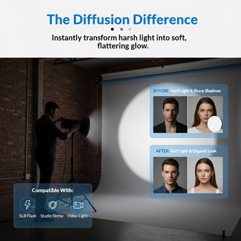 Photography Lighting Meter - Мягкий тканевый рассеиватель света 180 мм,