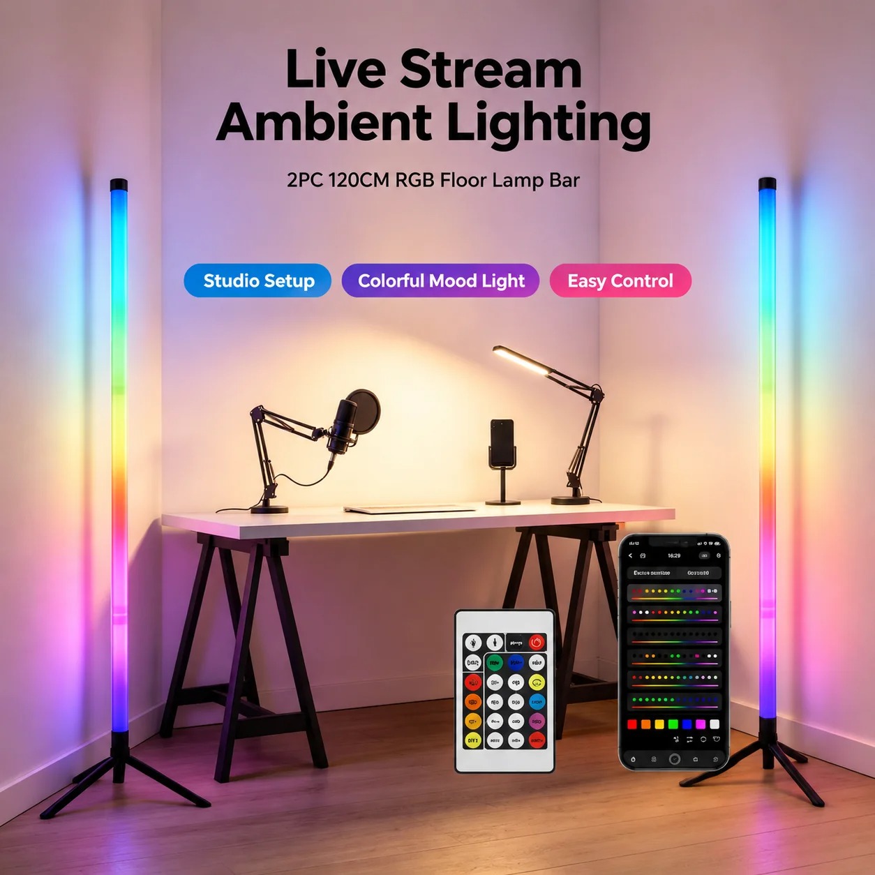 2 шт. 120-см RGB-светильники д – обзор и цена Photography Lighting Game